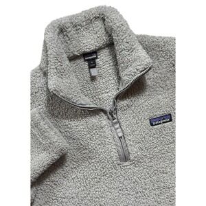 Patagonia Women's Los Gatos Sherpa Fleece Medium 1/4 Zip Pullover Gray - 1186